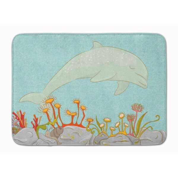 Carolines Treasures Dolphin Underwater Scene Machine Washable Memory Foam Mat BB8537RUG - main
